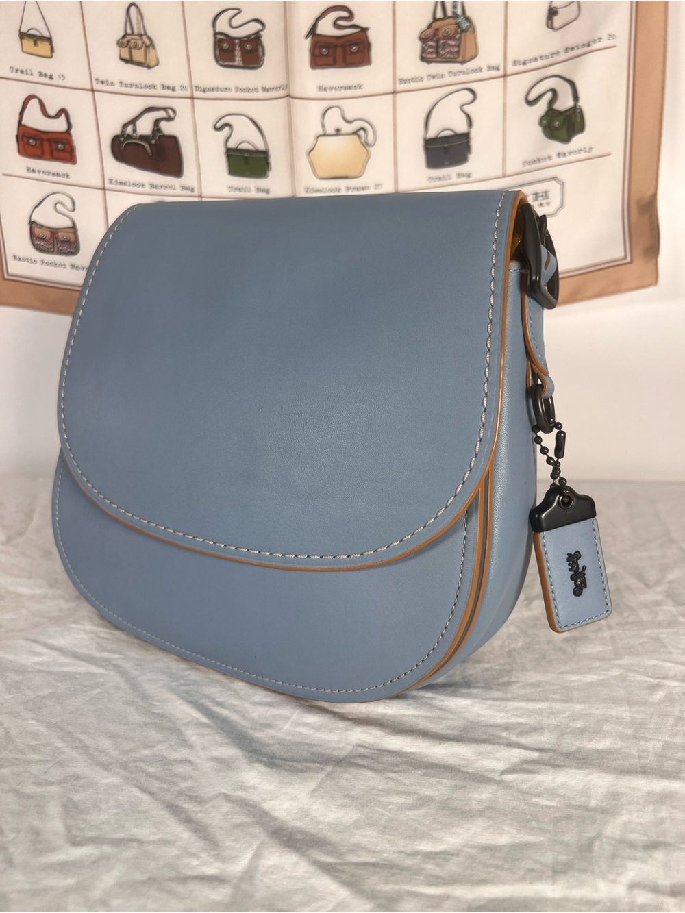Coach 1941 Saddle Bag 23 Cornflower Blue Glovetanned Leather